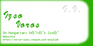 izso voros business card